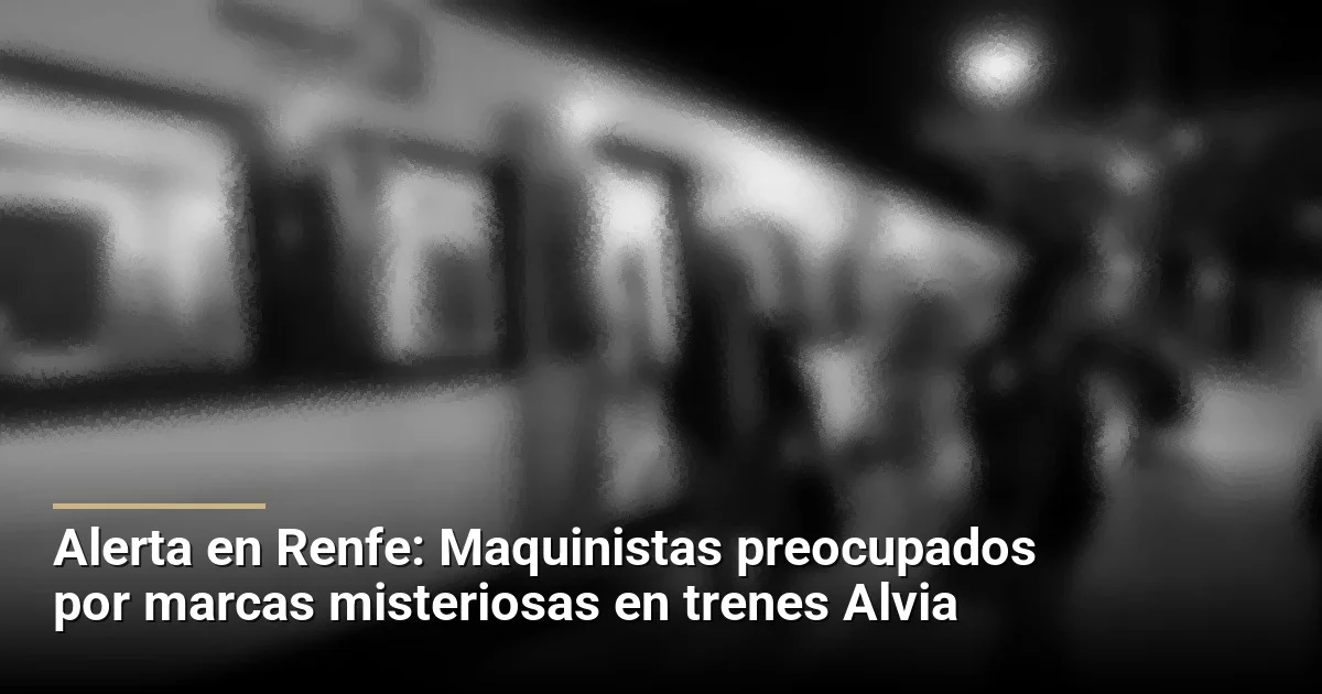 Alerta en Renfe: Maquinistas preocupados por marcas misteriosas en trenes Alvia