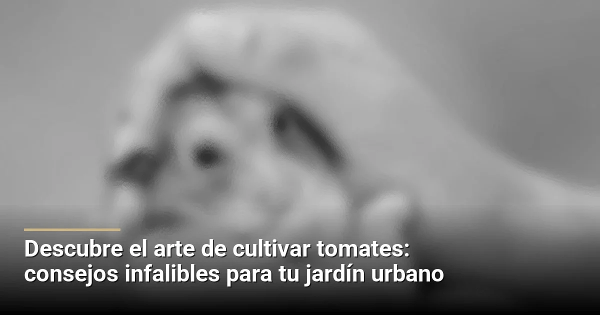 Descubre el arte de cultivar tomates: consejos infalibles para tu jardín urbano