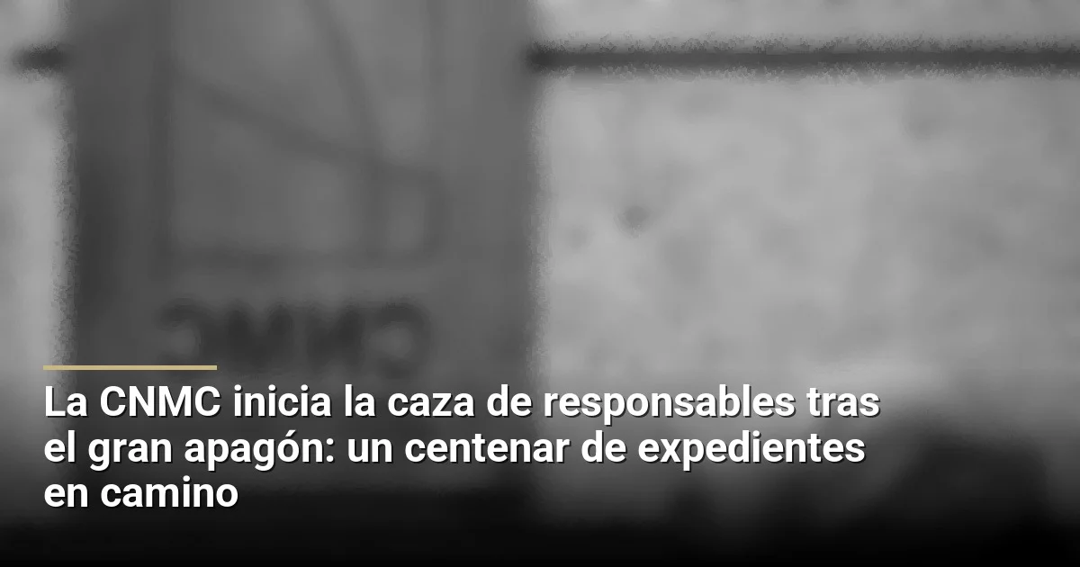La CNMC inicia la caza de responsables tras el gran apagón: un centenar de expedientes en camino
