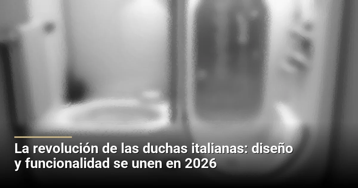 La revolución de las duchas italianas: diseño y funcionalidad se unen en 2026