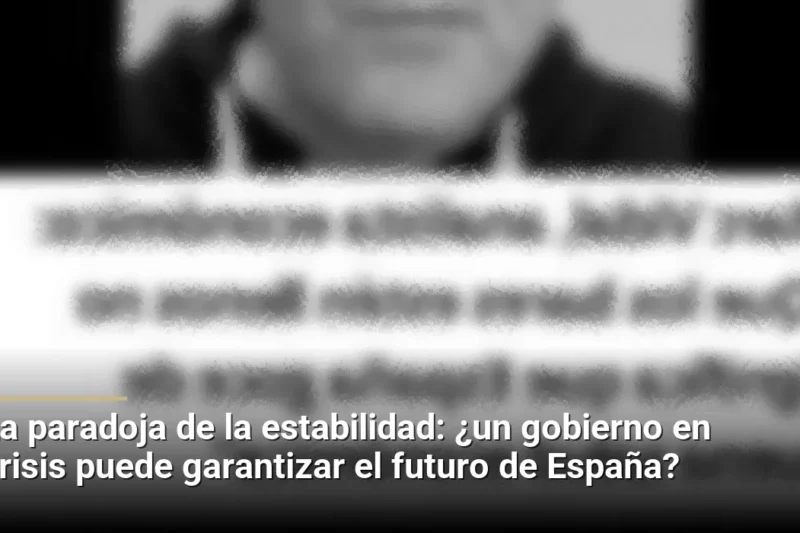 La paradoja de la estabilidad: ¿un gobierno en crisis puede garantizar el futuro de España?