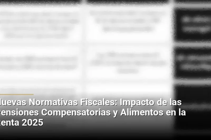 Nuevas Normativas Fiscales: Impacto de las Pensiones Compensatorias y Alimentos en la Renta 2025